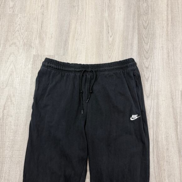 Nike Club Knit Jogger Sweatpants Men's Large Black Causal Cuffed FQ4330-010 - Picture 2 of 10